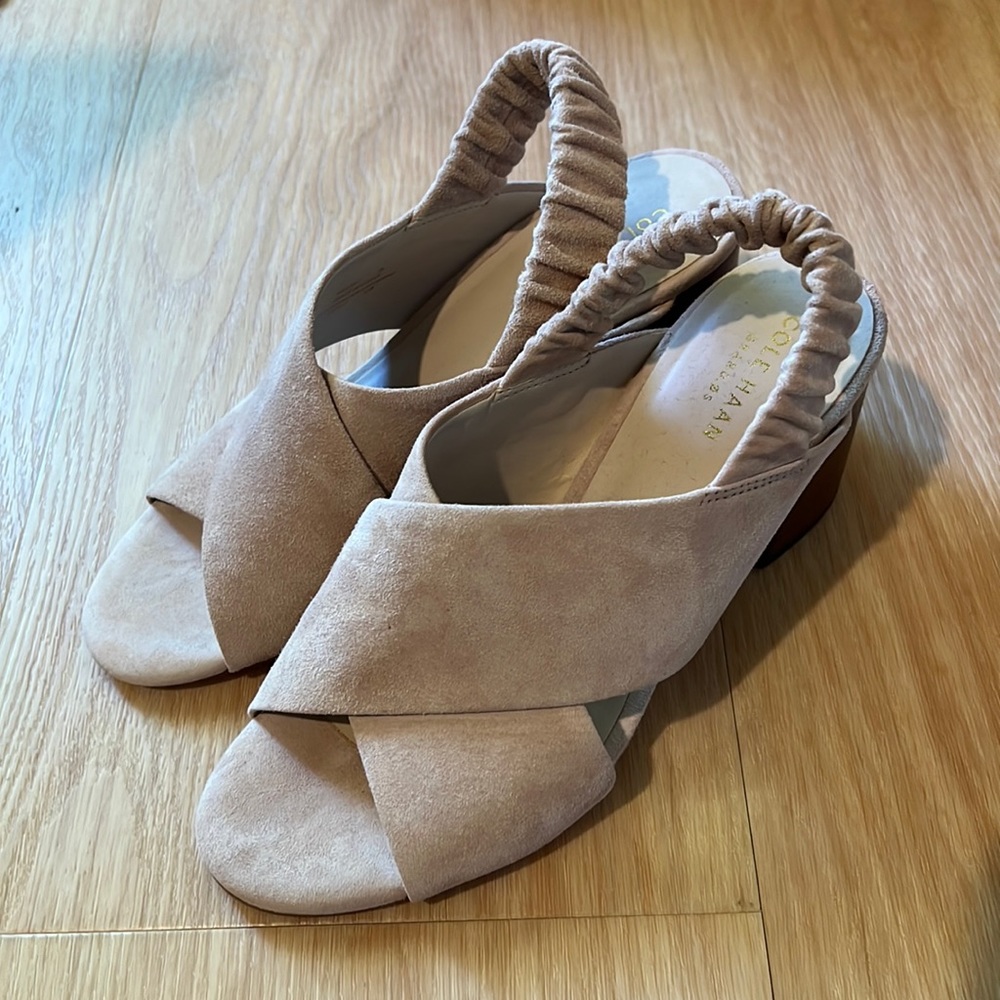Suede blush Cole Haan heels